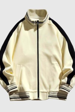 Style Core Aesthetics, New Style Trends Retro Colorblock Track Jacket