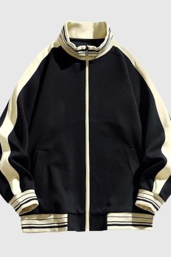 Style Core Aesthetics, New Style Trends Retro Colorblock Track Jacket