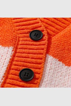 Style Core Aesthetics, New Style Trends Retro Contrasting Colors Sweater