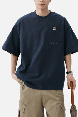 Style Core Aesthetics, New Style Trends Retro Embroidery Cotton T-Shirt