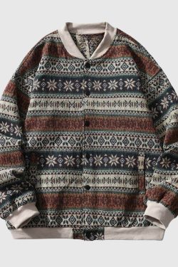 Style Core Aesthetics, New Style Trends Retro Floral Print Sweater