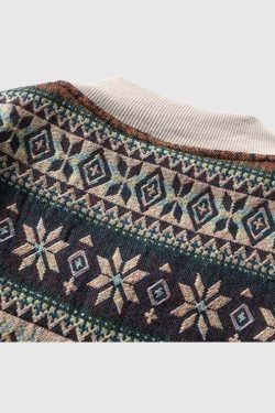 Style Core Aesthetics, New Style Trends Retro Floral Print Sweater