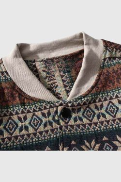 Style Core Aesthetics, New Style Trends Retro Floral Print Sweater