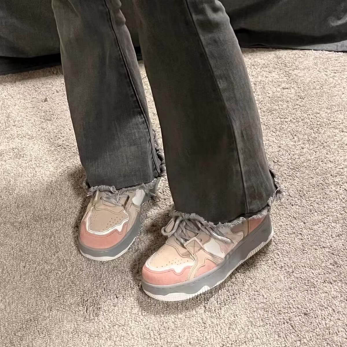 Style Core Aesthetics, New Style Trends Retro-Inspired Mixed Media Sneakers Style Core Aesthetics, New Style Trends Retro-Inspired Mixed Media Sneakers