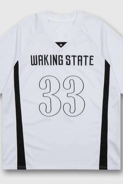 Style Core Aesthetics, New Style Trends Retro Number Jersey Tee