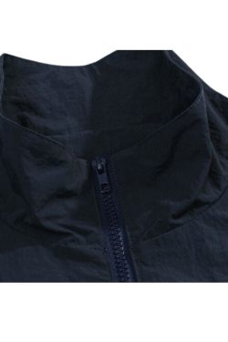 Style Core Aesthetics, New Style Trends Retro Streetwear Patchwork Stand Collar Jacket