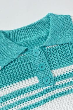 Style Core Aesthetics, New Style Trends Retro Striped Knit Polo