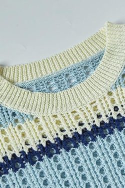 Style Core Aesthetics, New Style Trends Retro Striped Knit Tee