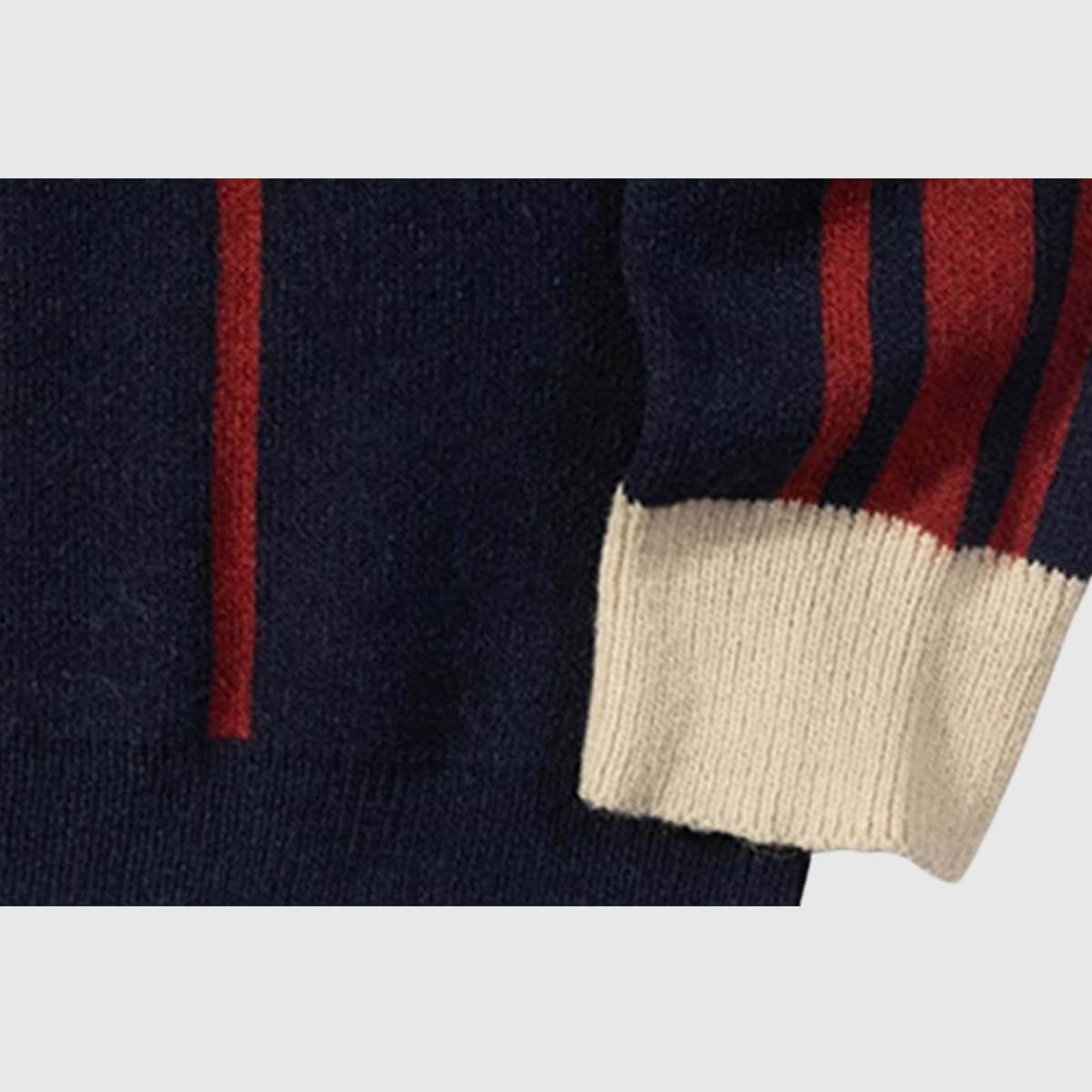 Style Core Aesthetics, New Style Trends Retro Striped V-Neck Sweater Style Core Aesthetics, New Style Trends Retro Striped V-Neck Sweater