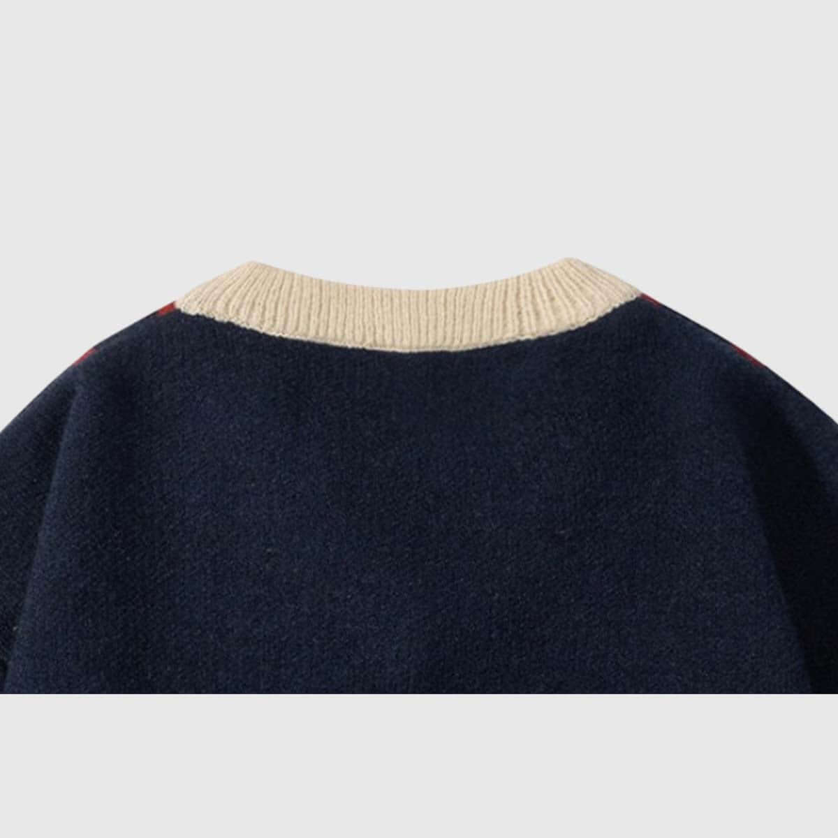 Style Core Aesthetics, New Style Trends Retro Striped V-Neck Sweater Style Core Aesthetics, New Style Trends Retro Striped V-Neck Sweater