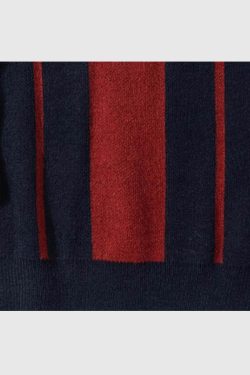 Style Core Aesthetics, New Style Trends Retro Striped V-Neck Sweater