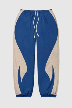 Style Core Aesthetics, New Style Trends Retro Y2K Colorblock Hoodie & Pants Set