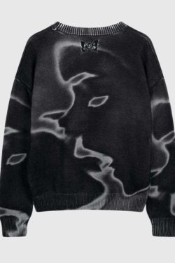Style Core Aesthetics, New Style Trends Retro Y2K Print Knit Sweater