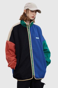 Style Core Aesthetics, New Style Trends Reversible ColorBlock Stand‑Collar Jacket