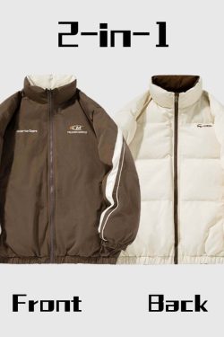 Style Core Aesthetics, New Style Trends Reversible Two-Tone Puffer Jacket