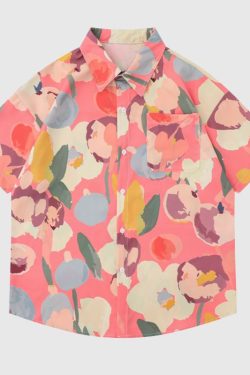 Style Core Aesthetics, New Style Trends Rose Contrast Cotton Shirts