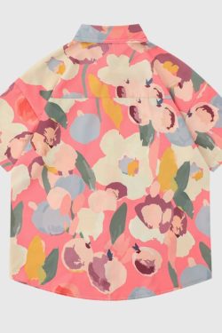 Style Core Aesthetics, New Style Trends Rose Contrast Cotton Shirts