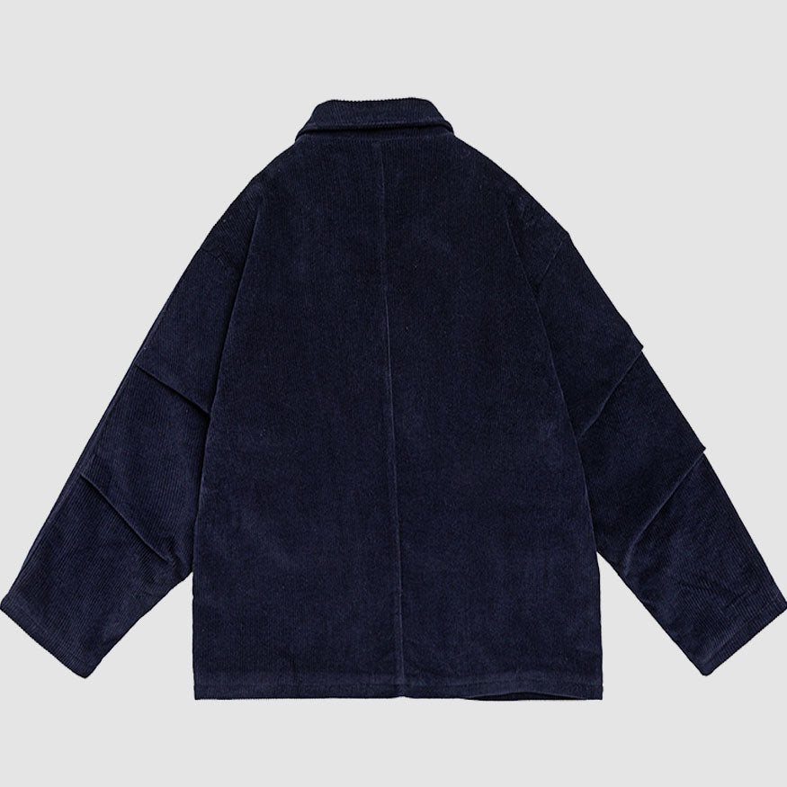 Style Core Aesthetics, New Style Trends Ruched Sleeve Corduroy Blazer Style Core Aesthetics, New Style Trends Ruched Sleeve Corduroy Blazer