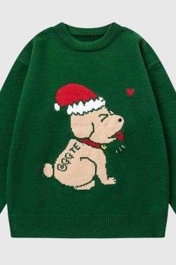 Style Core Aesthetics, New Style Trends Santa Dog Knit Sweater