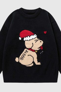 Style Core Aesthetics, New Style Trends Santa Dog Knit Sweater