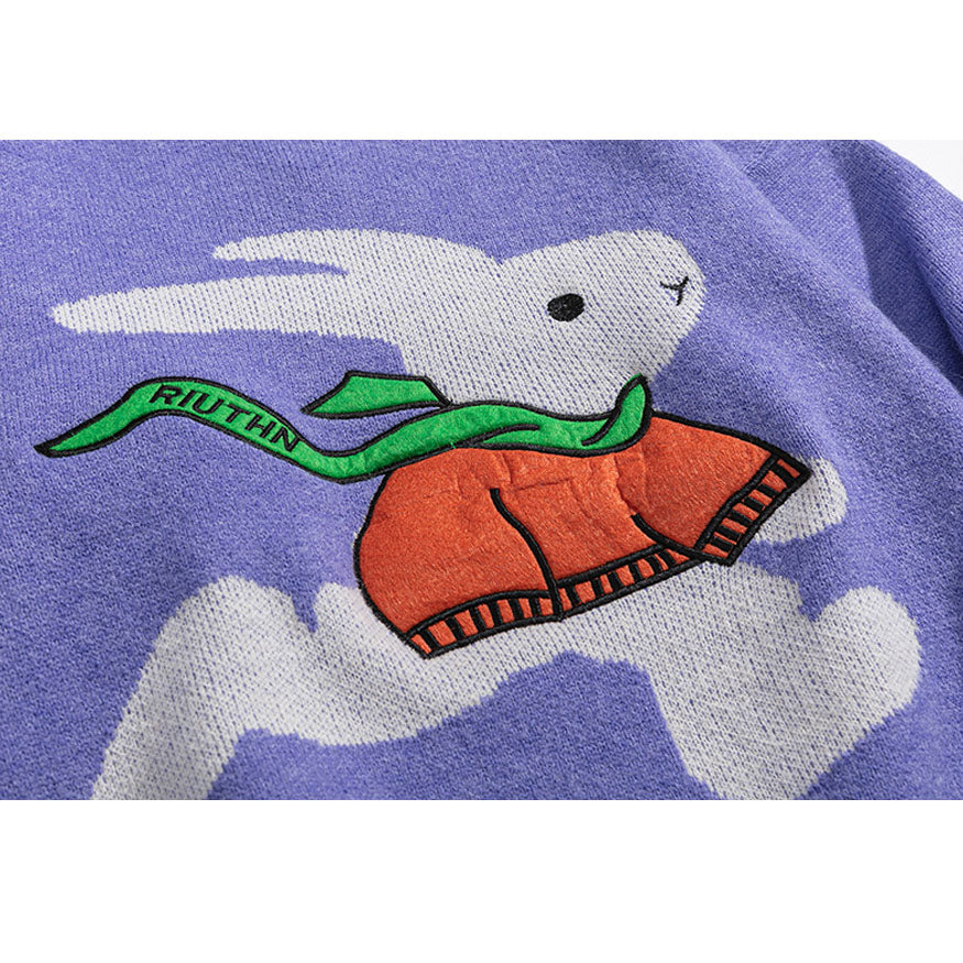 Style Core Aesthetics, New Style Trends Scarf Rabbit Pattern Sweater Style Core Aesthetics, New Style Trends Scarf Rabbit Pattern Sweater