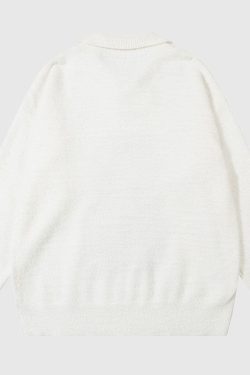 Style Core Aesthetics, New Style Trends Sheep Pattern Embroidered Mink Hair Pullover