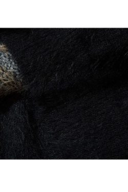 Style Core Aesthetics, New Style Trends Shy Dog Pattern Fuzzy Sweater