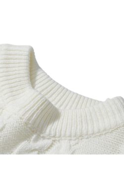 Style Core Aesthetics, New Style Trends Simple Solid Color Jacquard Pullover