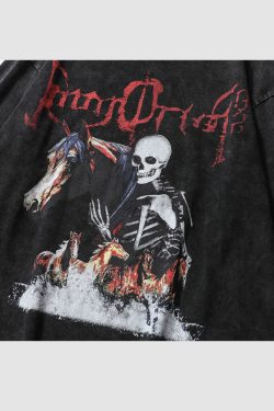 Style Core Aesthetics, New Style Trends Skeleton Devil Print Sweatshirt