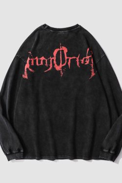 Style Core Aesthetics, New Style Trends Skeleton Devil Print Sweatshirt