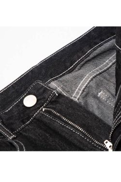 Style Core Aesthetics, New Style Trends Skeleton Embroidered Jeans