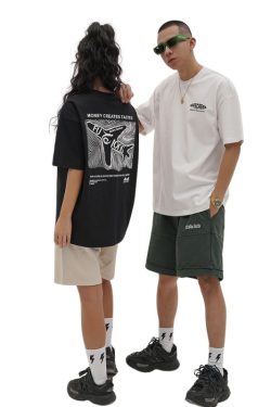 Style Core Aesthetics, New Style Trends Sketch Cotton Airplane Tee