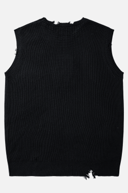Style Core Aesthetics, New Style Trends Skull Sleeveless Knit Sweater