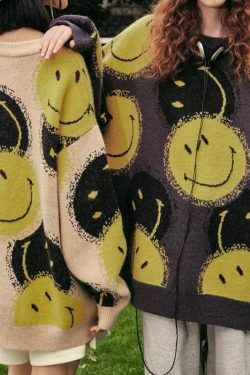 Style Core Aesthetics, New Style Trends Smile Face Printed Pullover