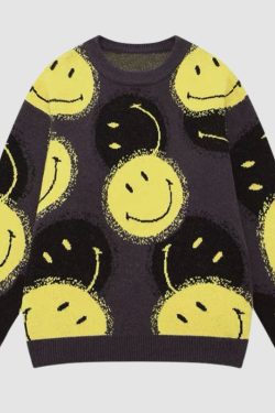 Style Core Aesthetics, New Style Trends Smile Face Printed Pullover