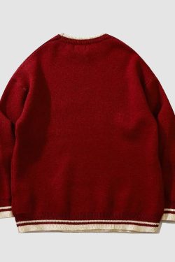 Style Core Aesthetics, New Style Trends Smiley Bear Print Sweater + Bear Mini Bag