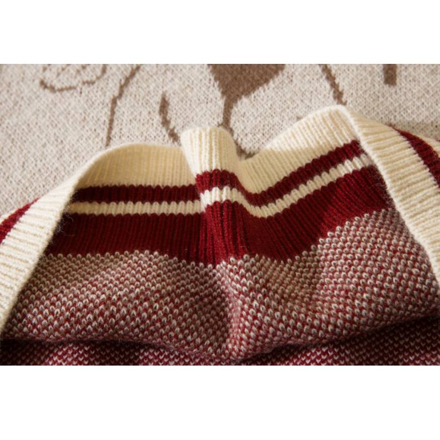 Style Core Aesthetics, New Style Trends Smiley Bear Print Sweater + Bear Mini Bag Style Core Aesthetics, New Style Trends Smiley Bear Print Sweater + Bear Mini Bag