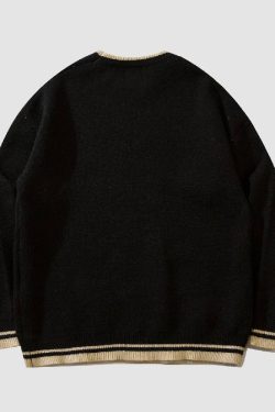 Style Core Aesthetics, New Style Trends Smiley Bear Print Sweater + Bear Mini Bag