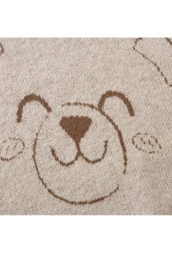 Style Core Aesthetics, New Style Trends Smiley Bear Print Sweater + Bear Mini Bag