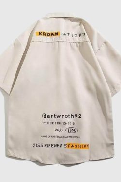 Style Core Aesthetics, New Style Trends Smiley Letters Casual Shirt