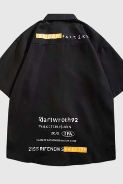 Style Core Aesthetics, New Style Trends Smiley Letters Casual Shirt