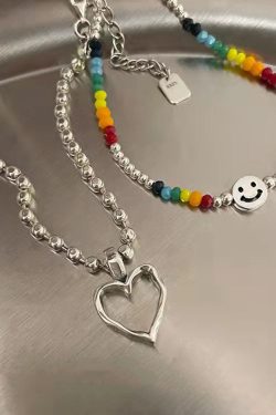 Style Core Aesthetics, New Style Trends Smiley&Heart Necklace