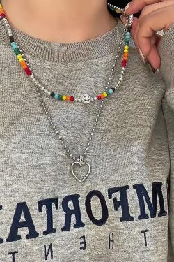 Style Core Aesthetics, New Style Trends Smiley&Heart Necklace