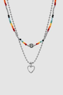 Style Core Aesthetics, New Style Trends Smiley&Heart Necklace