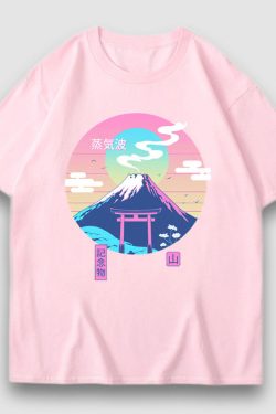 Style Core Aesthetics, New Style Trends Snow Mountain Illustration Print Tee
