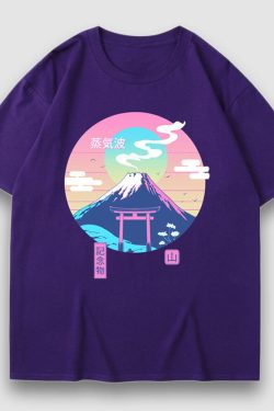 Style Core Aesthetics, New Style Trends Snow Mountain Illustration Print Tee