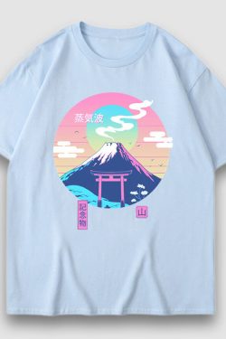 Style Core Aesthetics, New Style Trends Snow Mountain Illustration Print Tee