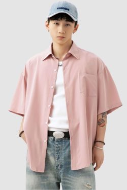 Style Core Aesthetics, New Style Trends Solid Color Drape Shirts