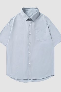 Style Core Aesthetics, New Style Trends Solid Color Drape Shirts