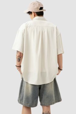 Style Core Aesthetics, New Style Trends Solid Color Drape Shirts